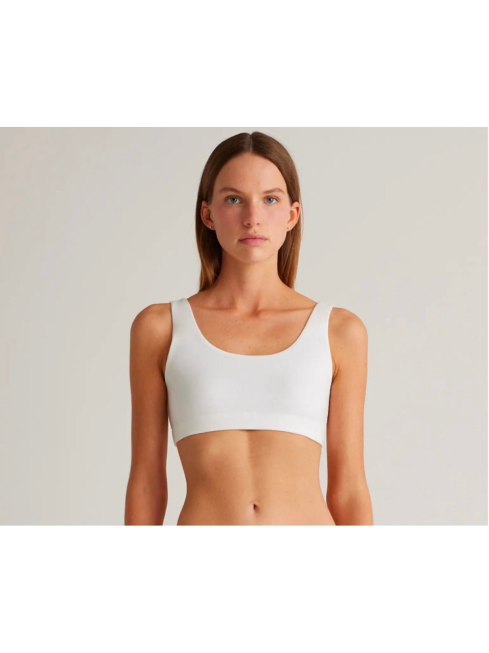 Quince White Organic Cotton Tank Bralette Set
